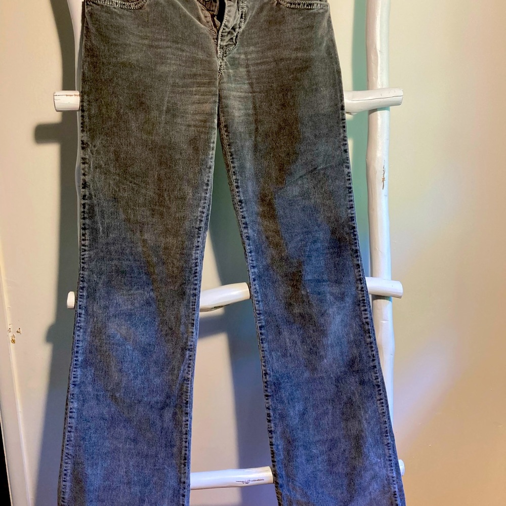 Dead Sexy size 26 bootcut cord soft gunmetal grey